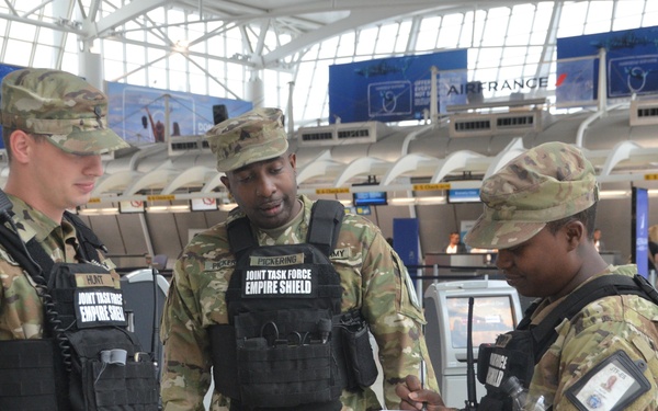 Joint Task Force Empire Shield on Patrol in JFK Airport