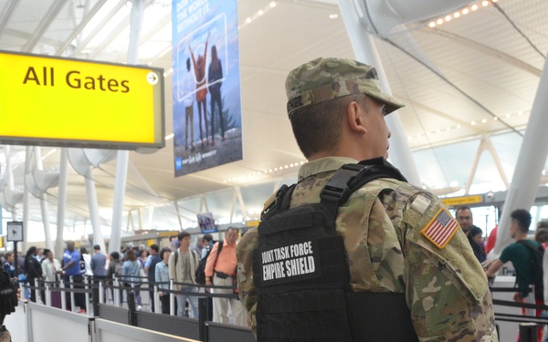 Joint Task Force Empire Shield on Patrol in JFK Airport