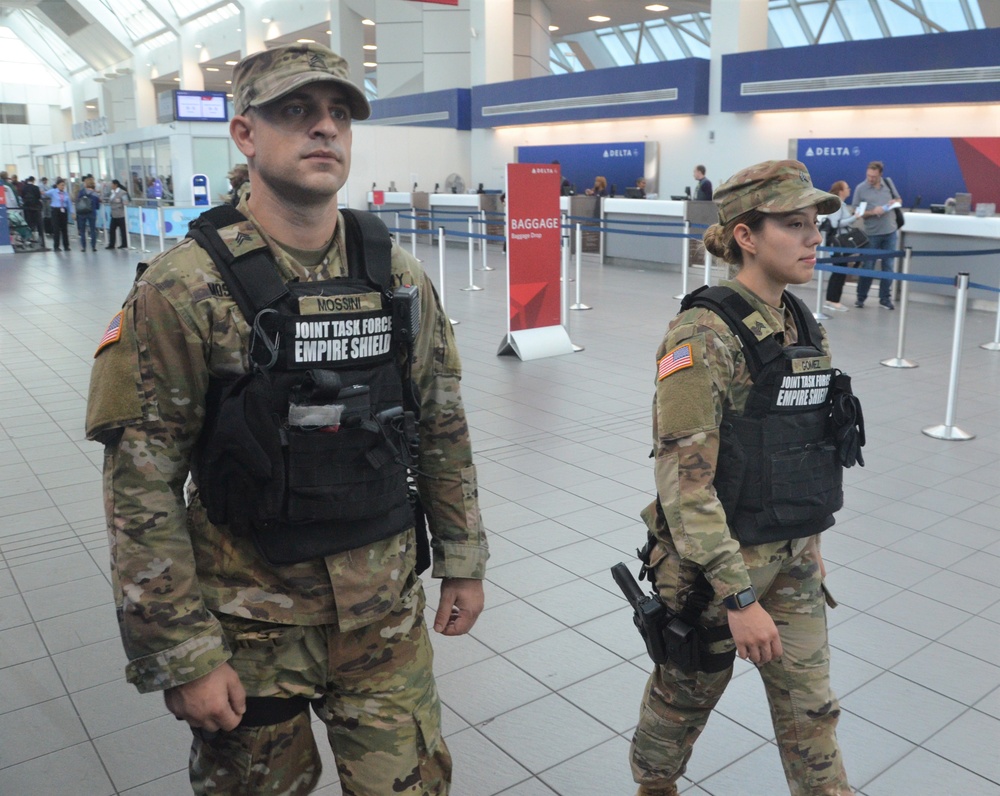 Joint Task Force Empire Shield on Patrol in JFK Airport