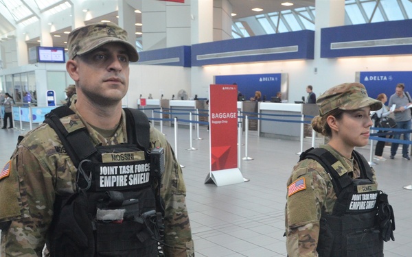 Joint Task Force Empire Shield on Patrol in JFK Airport