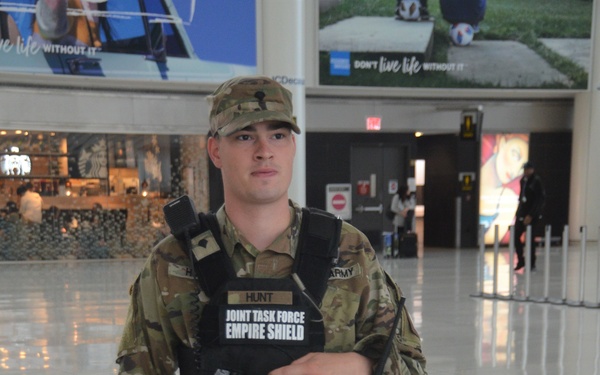 Joint Task Force Empire Shield on Patrol in JFK Airport