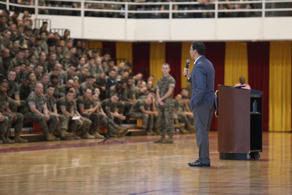 Secretary of Defense Mark T. Esper visits MCB Camp Lejeune and MCAS New River