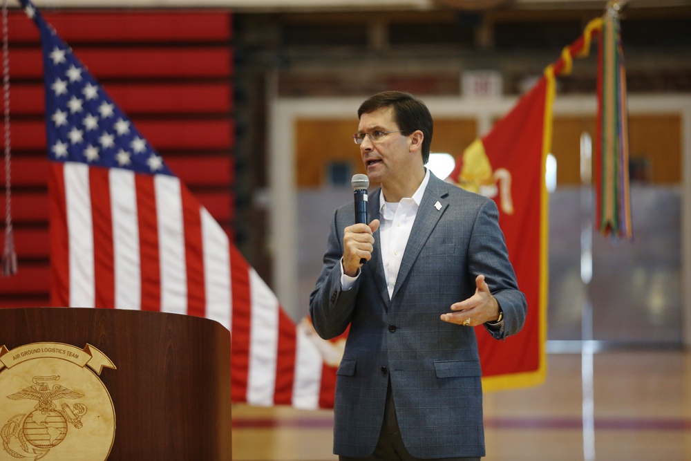 Secretary of Defense Mark T. Esper visits MCB Camp Lejeune and MCAS New River