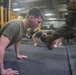 Lance Corporal Leadership &amp; Ethics Seminar physical training aboard USS John P. Murtha