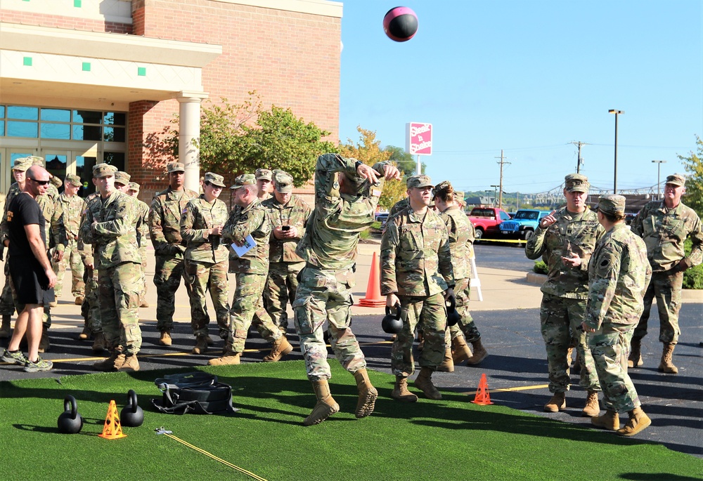 Illinois Army National Guard Leaders Tryout ACFT Events at Commanders Guidance Conference