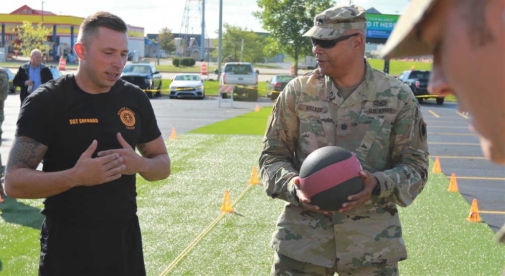 Illinois Army National Guard Leaders Tryout ACFT Events at Commanders Guidance Conference