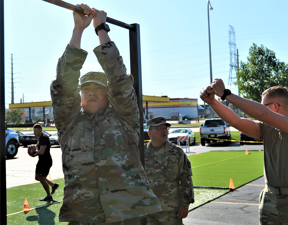 Illinois Army National Guard Leaders Tryout ACFT Events at Commanders Guidance Conference