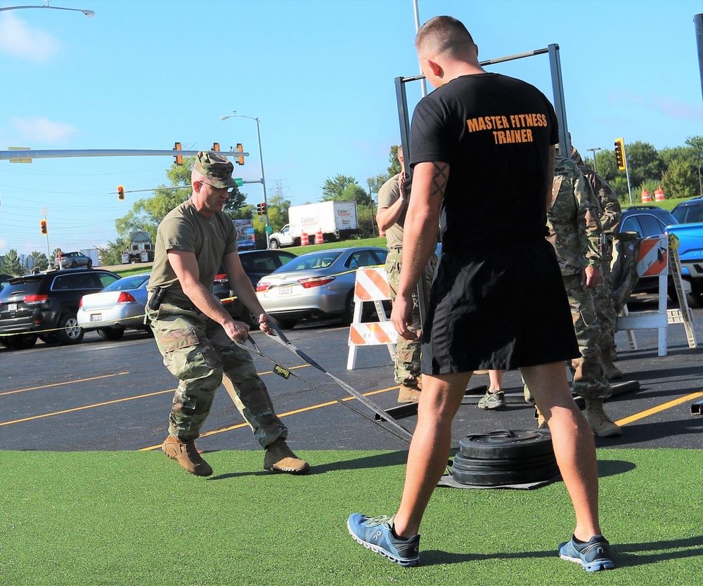 Illinois Army National Guard Leaders Tryout ACFT Events at Commanders Guidance Conference