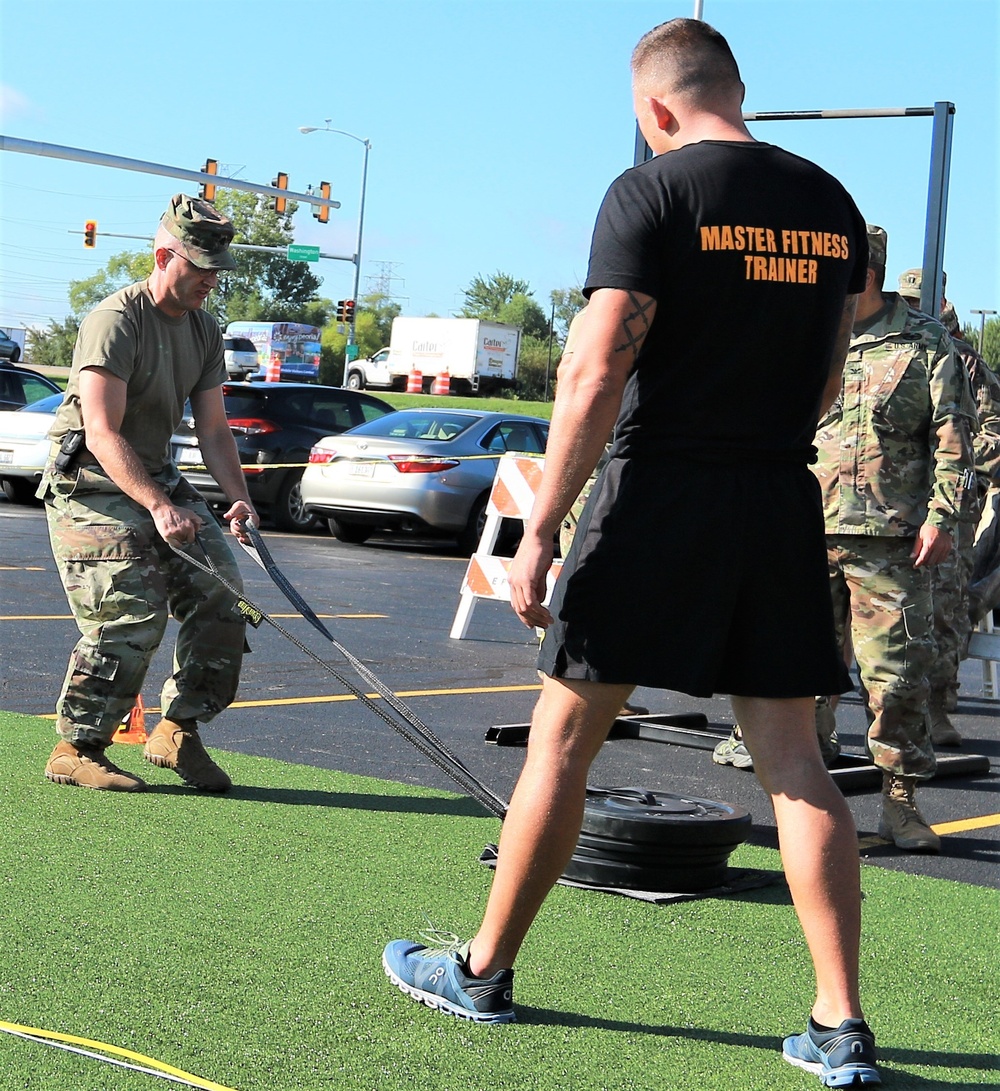 Illinois Army National Guard Leaders Tryout ACFT Events at Commanders Guidance Conference