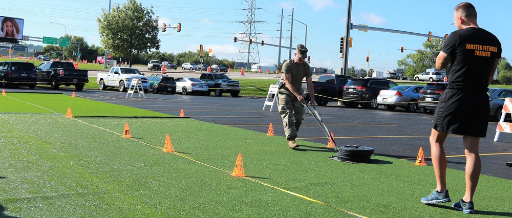 Illinois Army National Guard Leaders Tryout ACFT Events at Commanders Guidance Conference