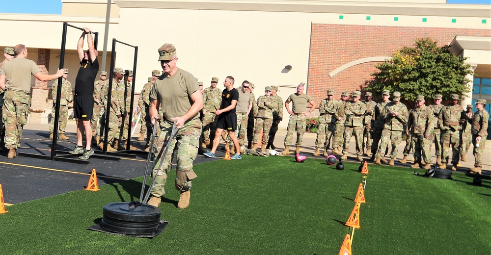 Illinois Army National Guard Leaders Tryout ACFT Events at Commanders Guidance Conference