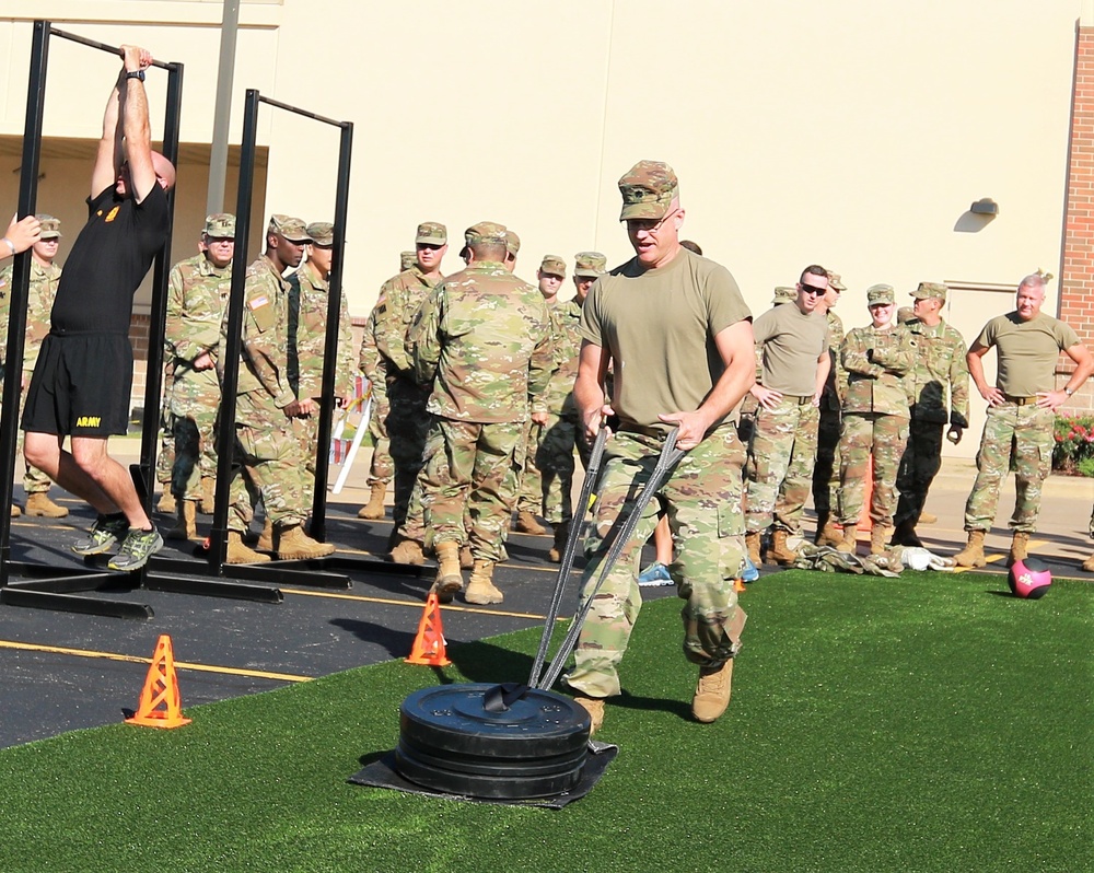 Illinois Army National Guard Leaders Tryout ACFT Events at Commanders Guidance Conference