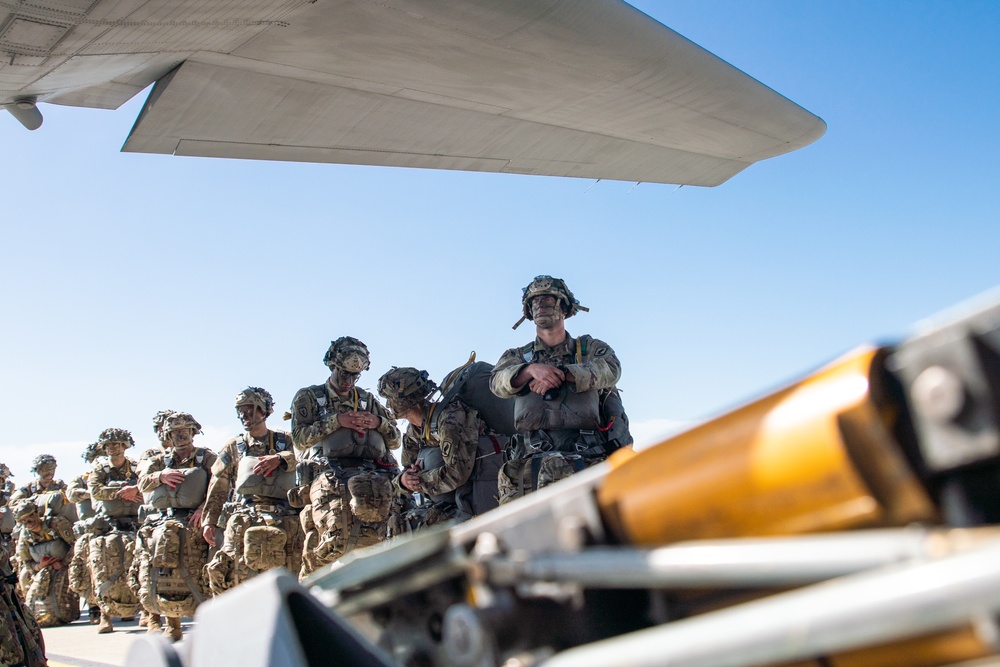 U.S. and allied partner paratroopers participate in Saber Junction 19