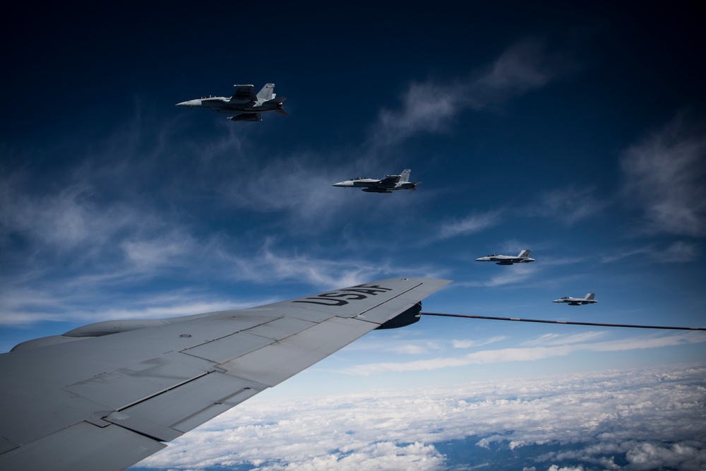 KC-135 Refuels Joint Partners During Mobility Guardian 2019