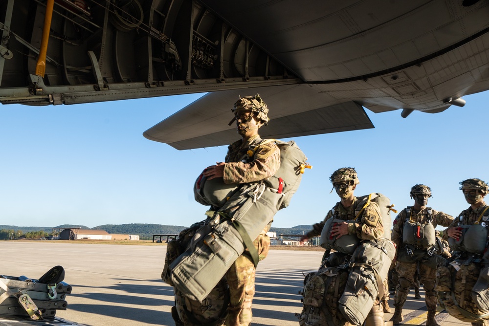U.S. Army paratroopers jump for Saber Junction 19