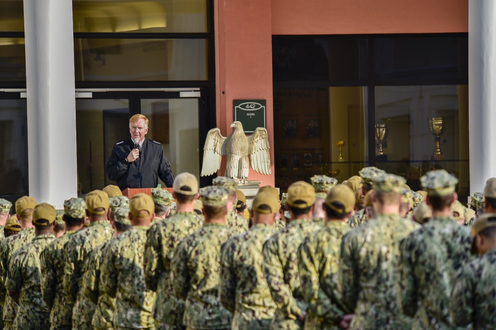 Adm. Foggo Holds All Hands Call
