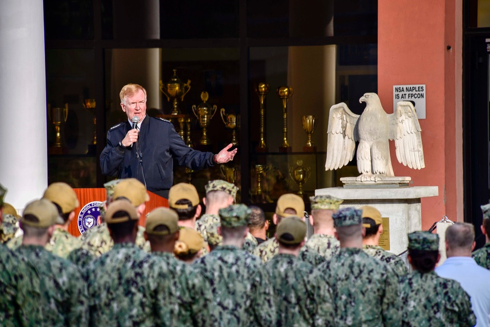 Adm. Foggo Holds All Hands Call