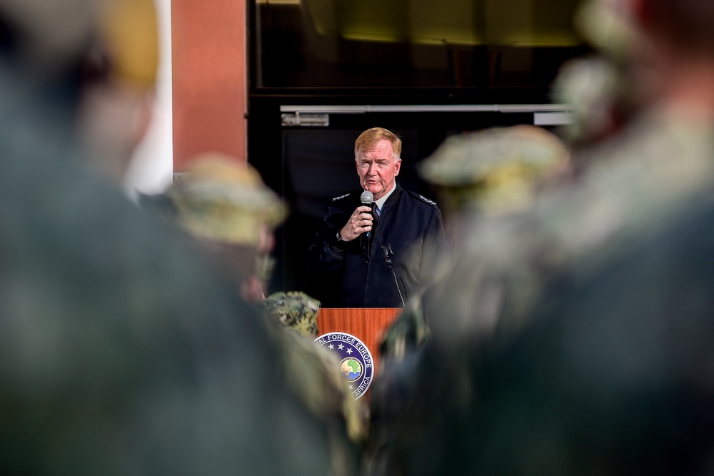 Adm. Foggo Holds All Hands Call