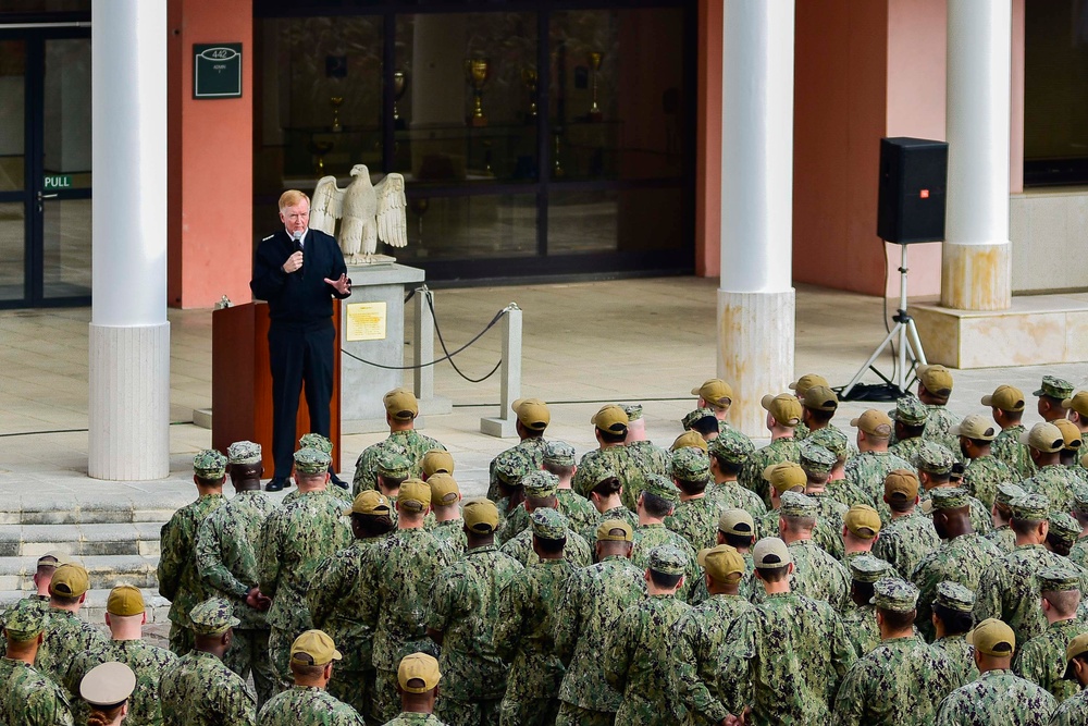 Adm. Foggo Holds All Hands Call