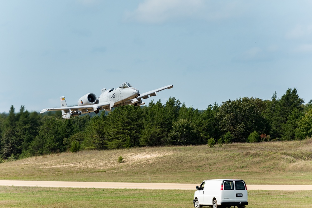 A-10 training held at Fort McCoy's Young Air Assault Strip