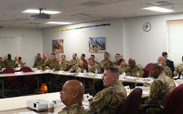 Army active component and Army Reserve command teams train and integrate to support readiness within multi-component partnership