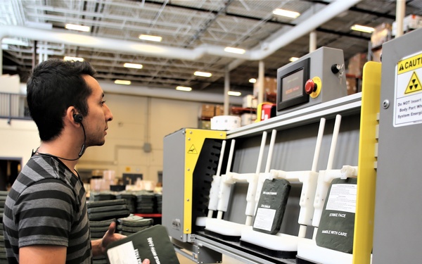 Fort McCoy Central Issue Facility’s armor items scanned for serviceability