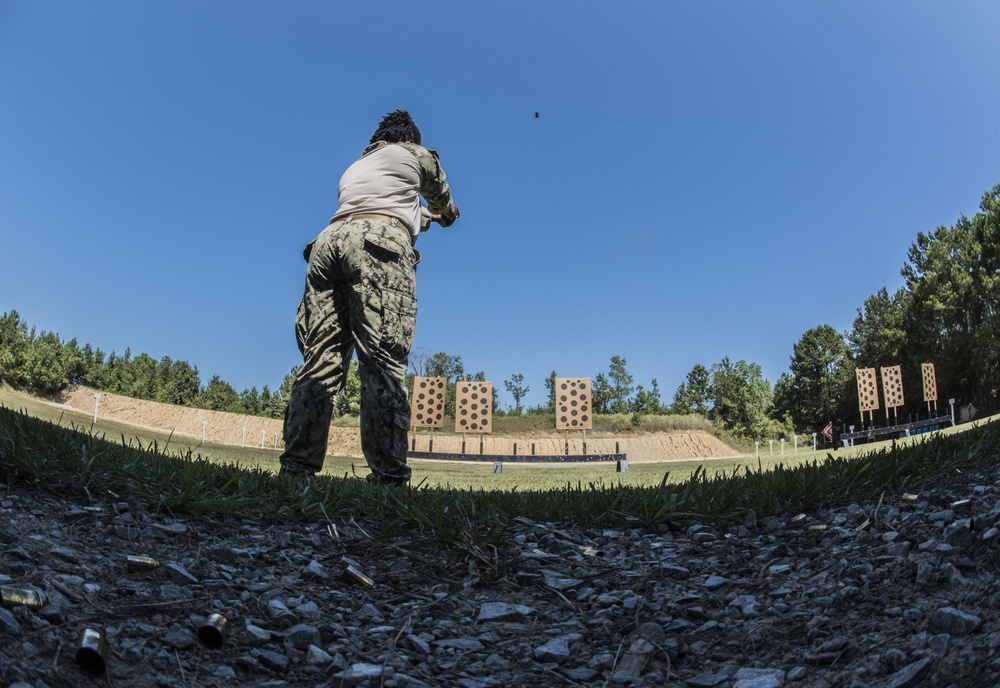 NAVSCIATTS Personnel Refresh Their Pistol Shooting Skills