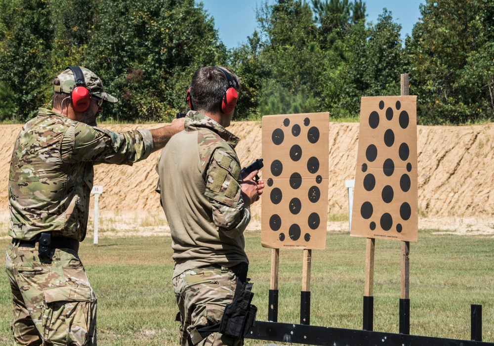 NAVSCIATTS Personnel Refresh Their Pistol Shooting Skills