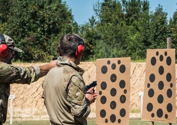NAVSCIATTS Personnel Refresh Their Pistol Shooting Skills