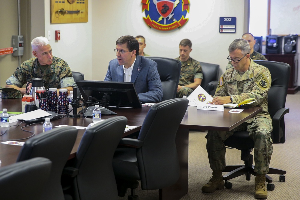 Secretary of Defense Mark T. Esper visits MCB Camp Lejeune and MCAS New River