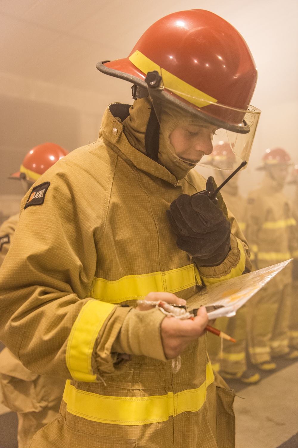 190925-N-TE695-0016 NEWPORT, R.I. (Sept. 25, 2019) -- Navy OCS reports fire damage