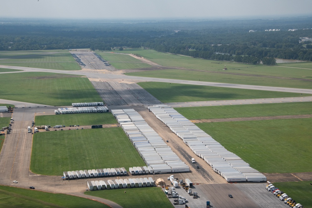 Maxwell AFB Flightline - FEMA Trucks &amp; Navy Helicopters 2019