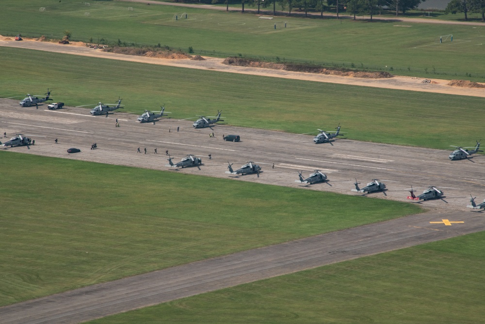 Maxwell AFB Flightline - FEMA Trucks &amp; Navy Helicopters 2019