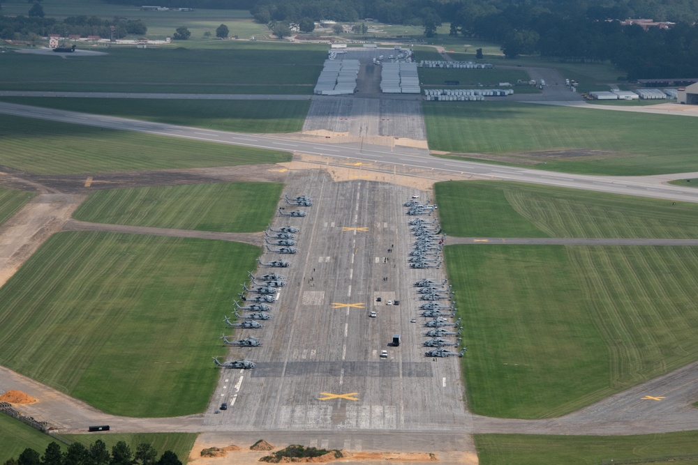 Maxwell AFB Flightline - FEMA Trucks &amp; Navy Helicopters 2019