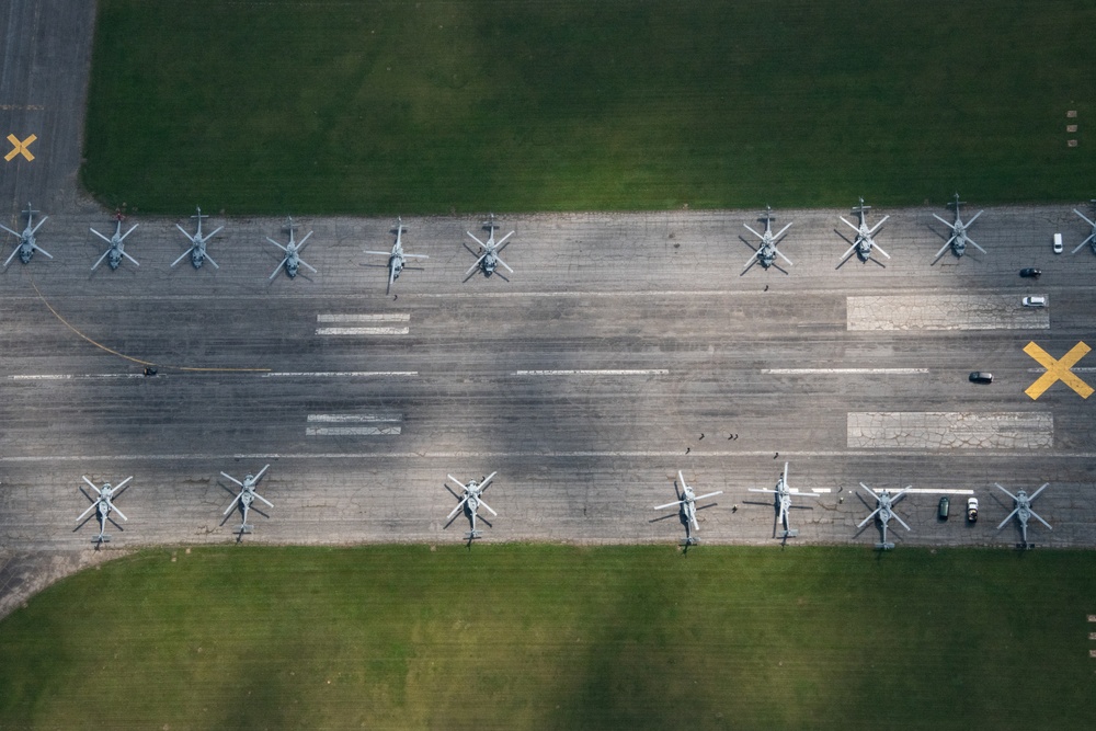 Maxwell AFB Flightline - FEMA Trucks &amp; Navy Helicopters 2019