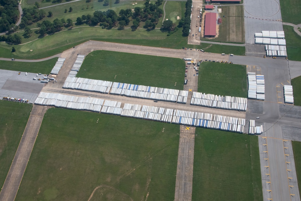 Maxwell AFB Flightline - FEMA Trucks &amp; Navy Helicopters 2019