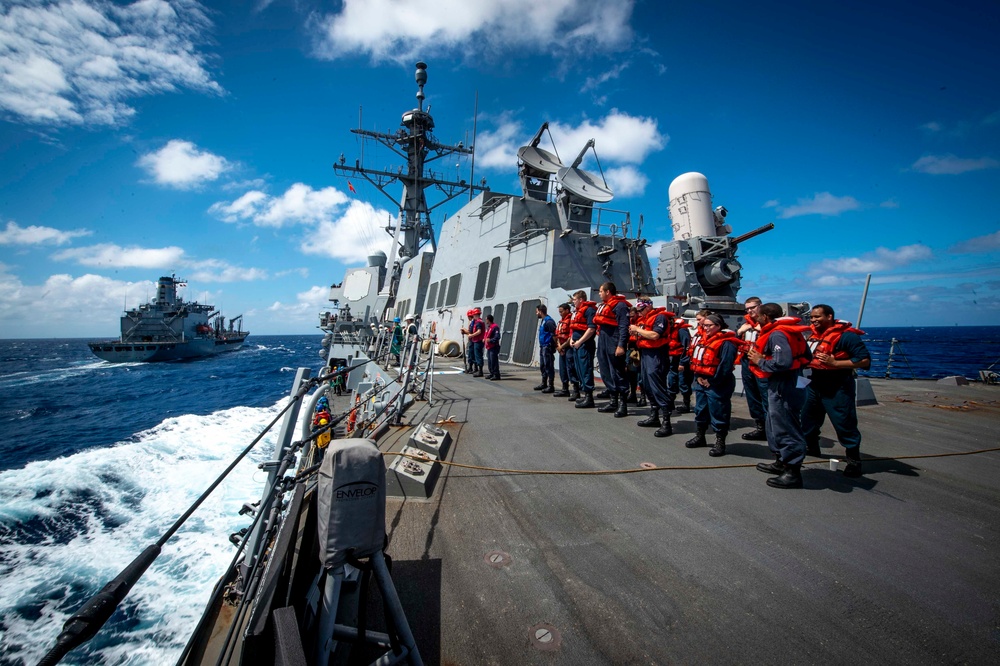 USS William P. Lawrence RAS with USNS John Ericsson