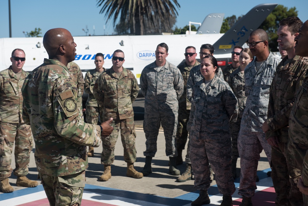 CMSAF Wright visits Vandenberg AFB