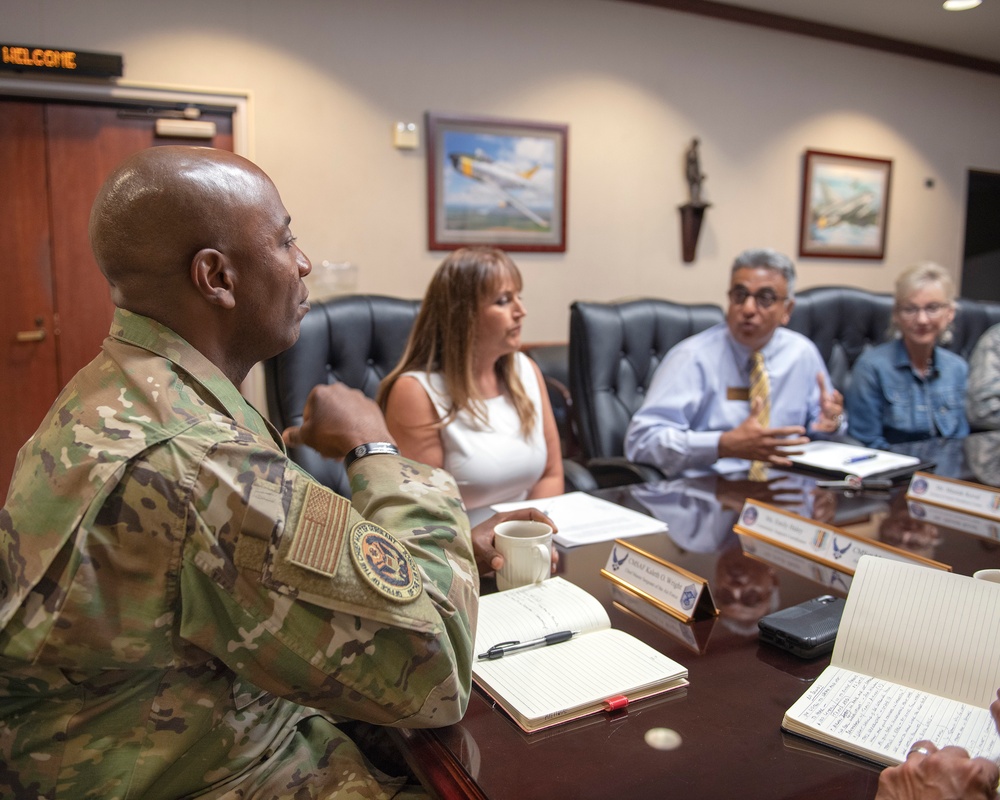 CMSAF Wright Visits Travis Air Force Base