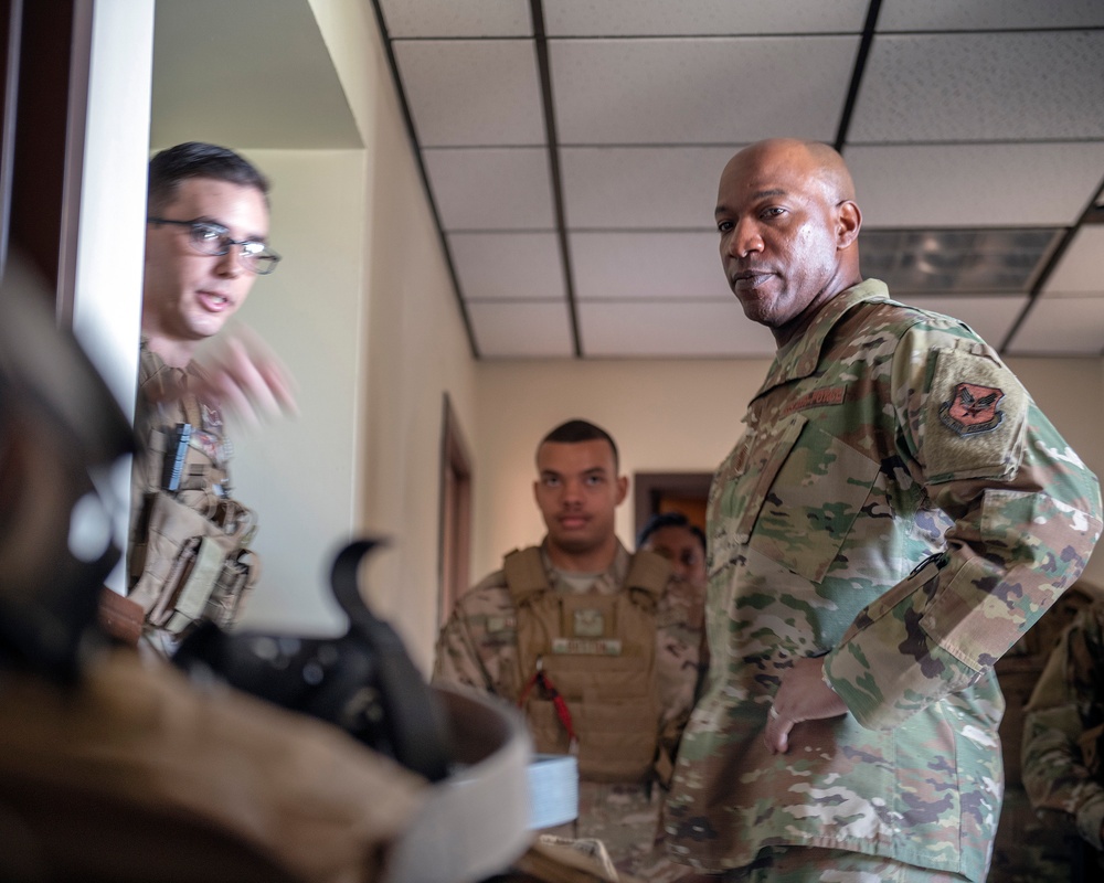 CMSAF Wright Visits Travis Air Force Base