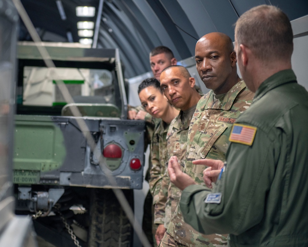 CMSAF Wright Visits Travis Air Force Base