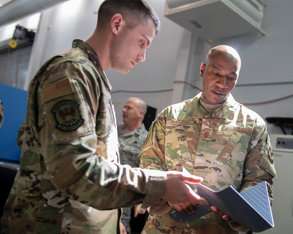 CMSAF Wright Visits Travis Air Force Base