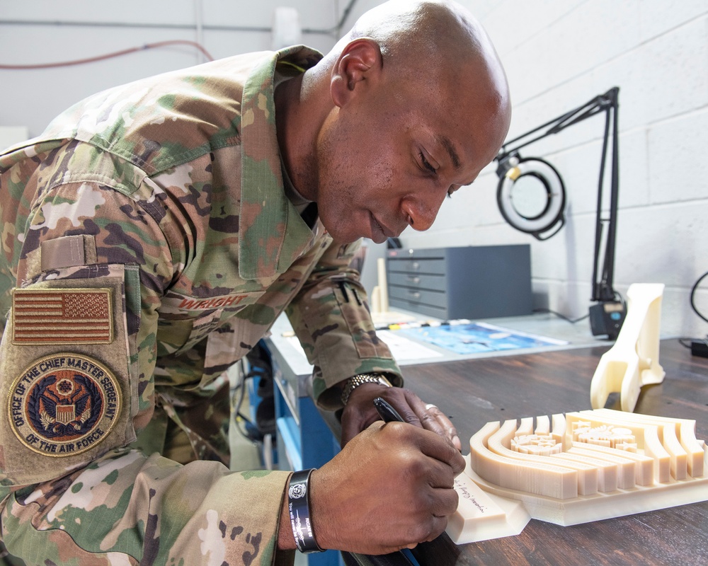 CMSAF Wright Visits Travis Air Force Base