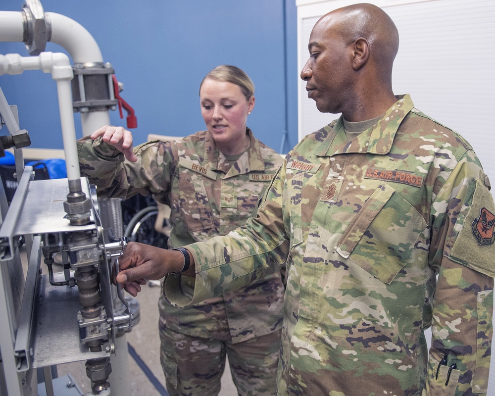 CMSAF Wright Visits Travis Air Force Base