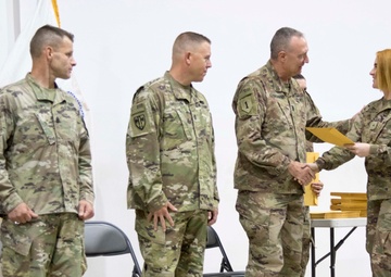 Soldiers with Class 19-709 Graduate BLC at Camp Buehring