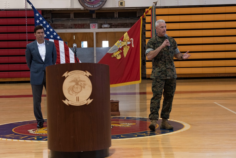 Secretary Esper Visits Marines in North Carolina