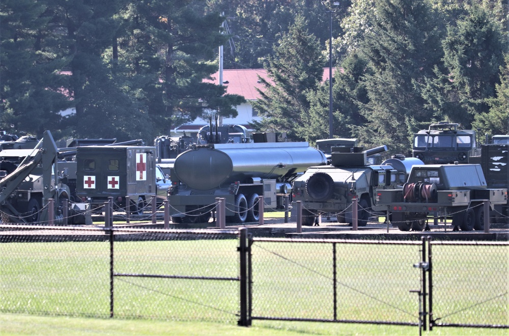 Equipment Park at Fort McCoy's historic Commemorative Area