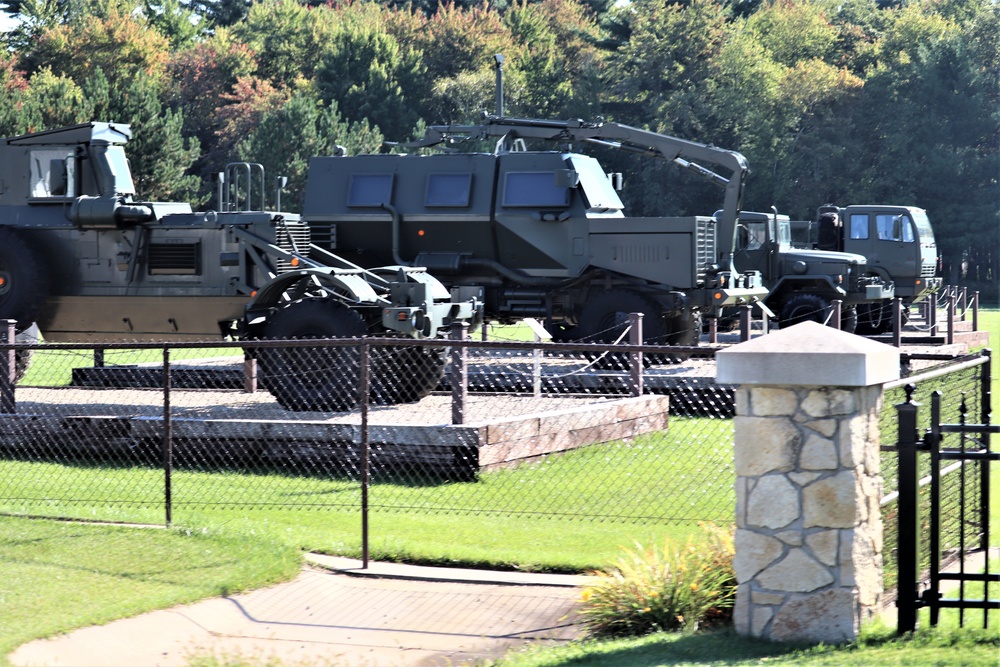 Equipment Park at Fort McCoy's historic Commemorative Area