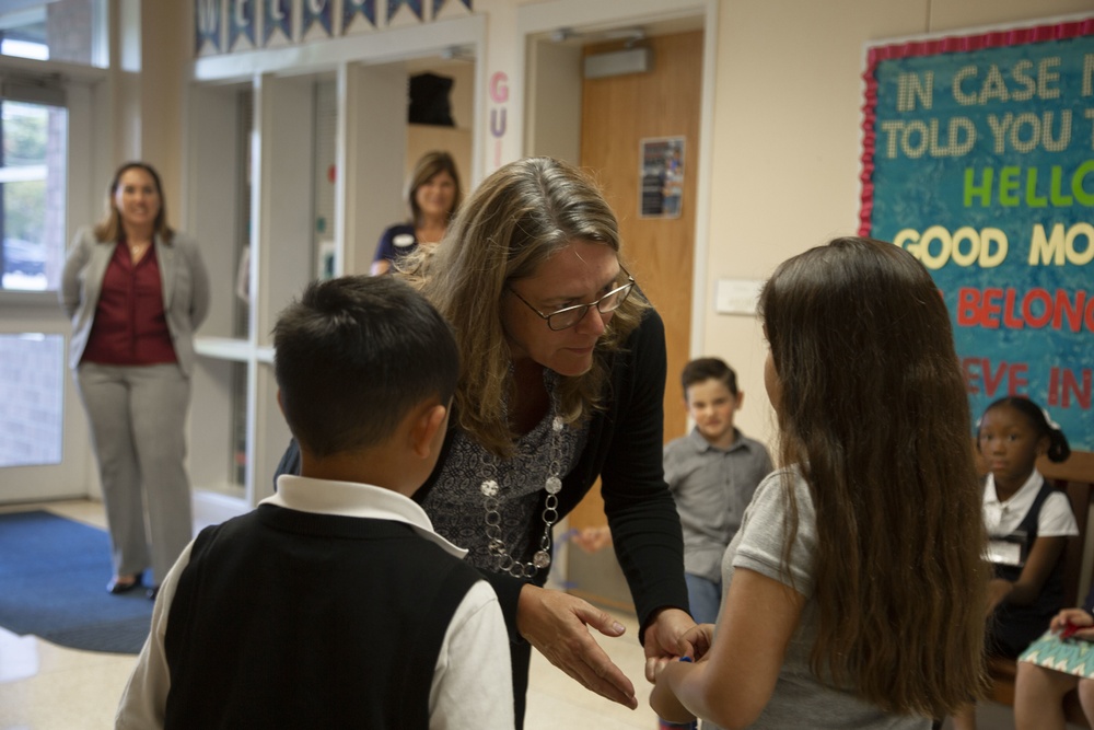 SecDef Spouse, Leah Esper, tours Camp Lejeune