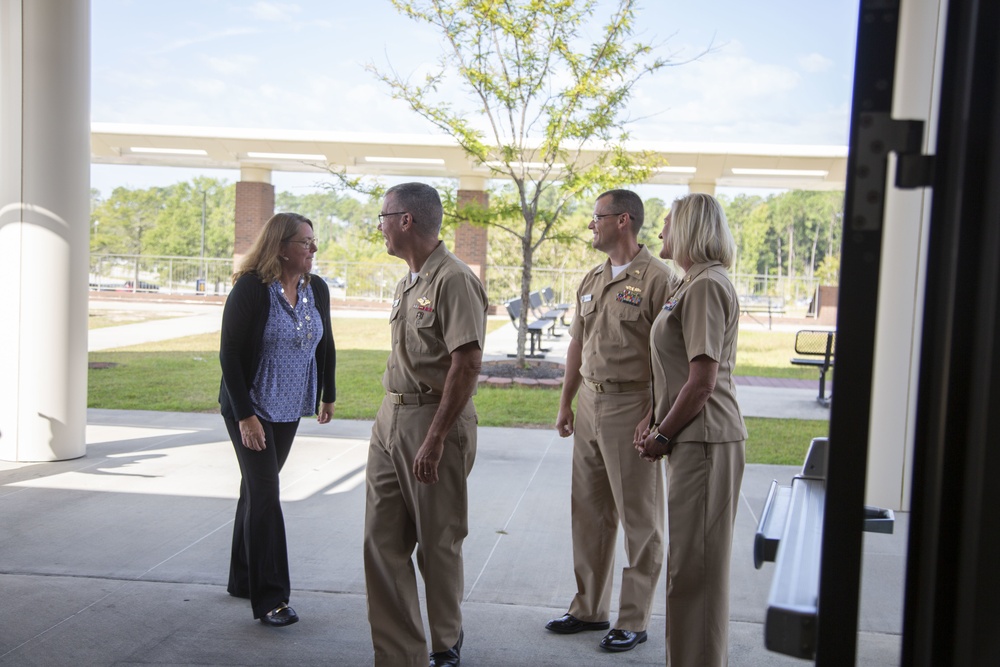 SecDef spouse, Leah Esper, tours Camp Lejeune